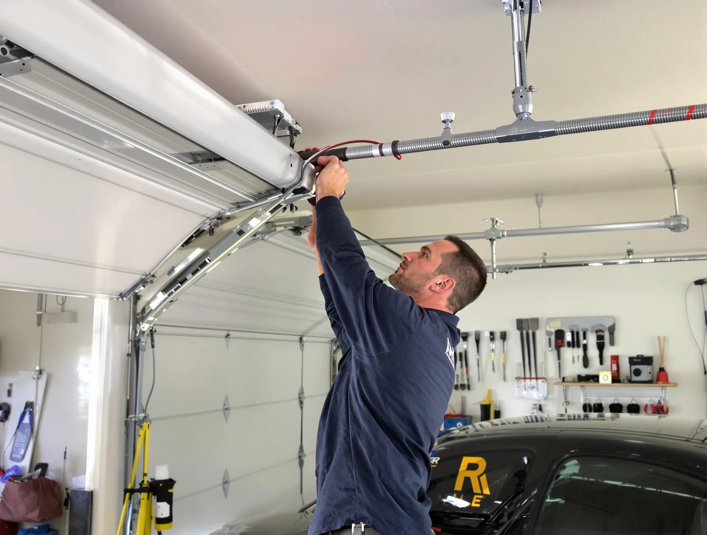 Temecula Garage Door Repair technician performing garage door cable repair in Temecula