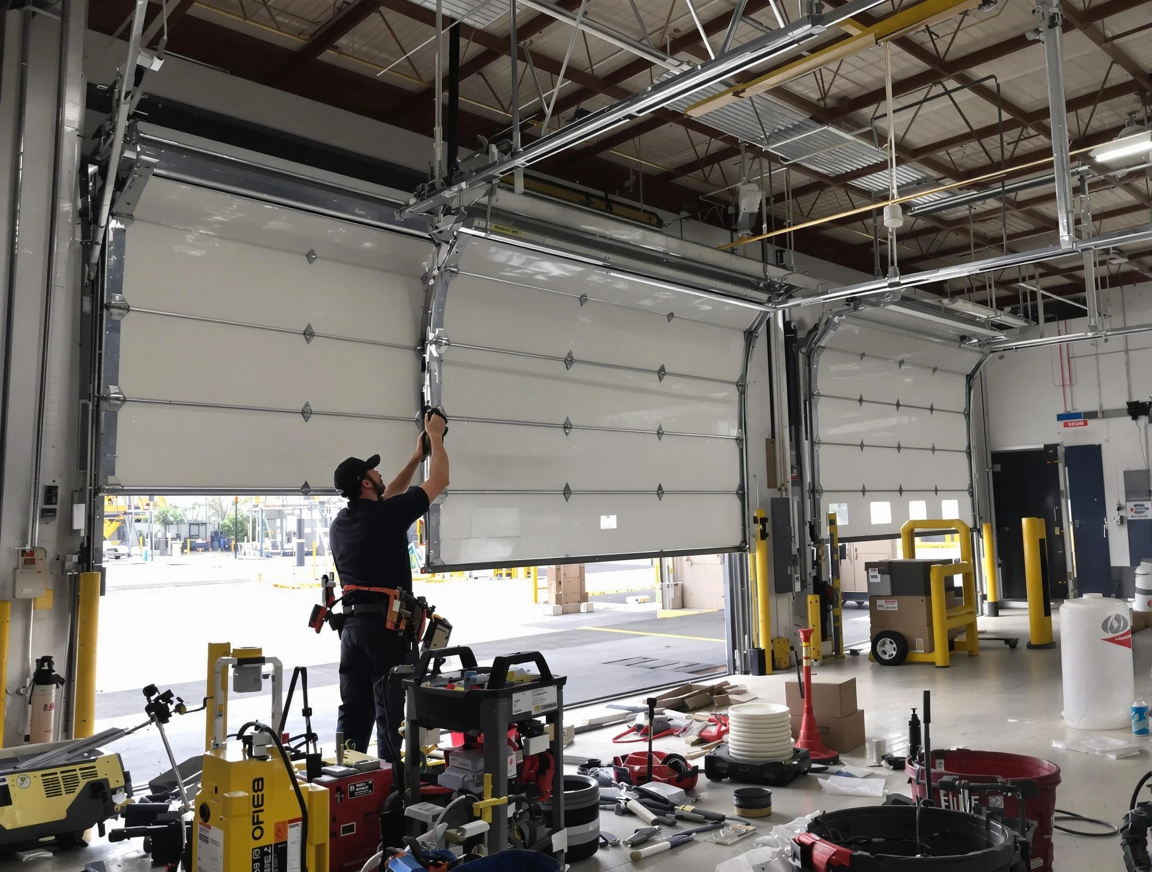 Temecula Garage Door Repair technician performing commercial garage door repair in Temecula