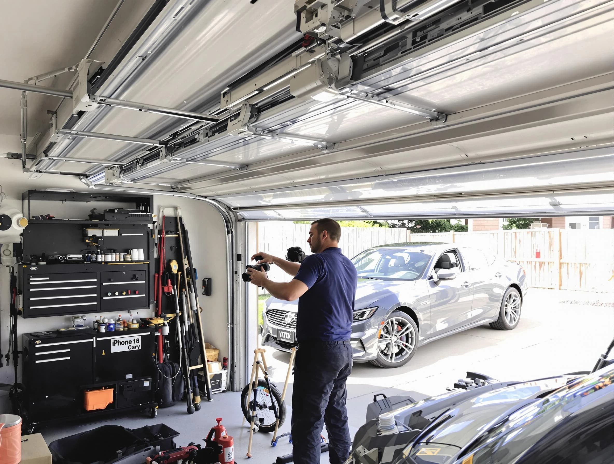 Temecula Garage Door Repair technician fixing noisy garage door in Temecula