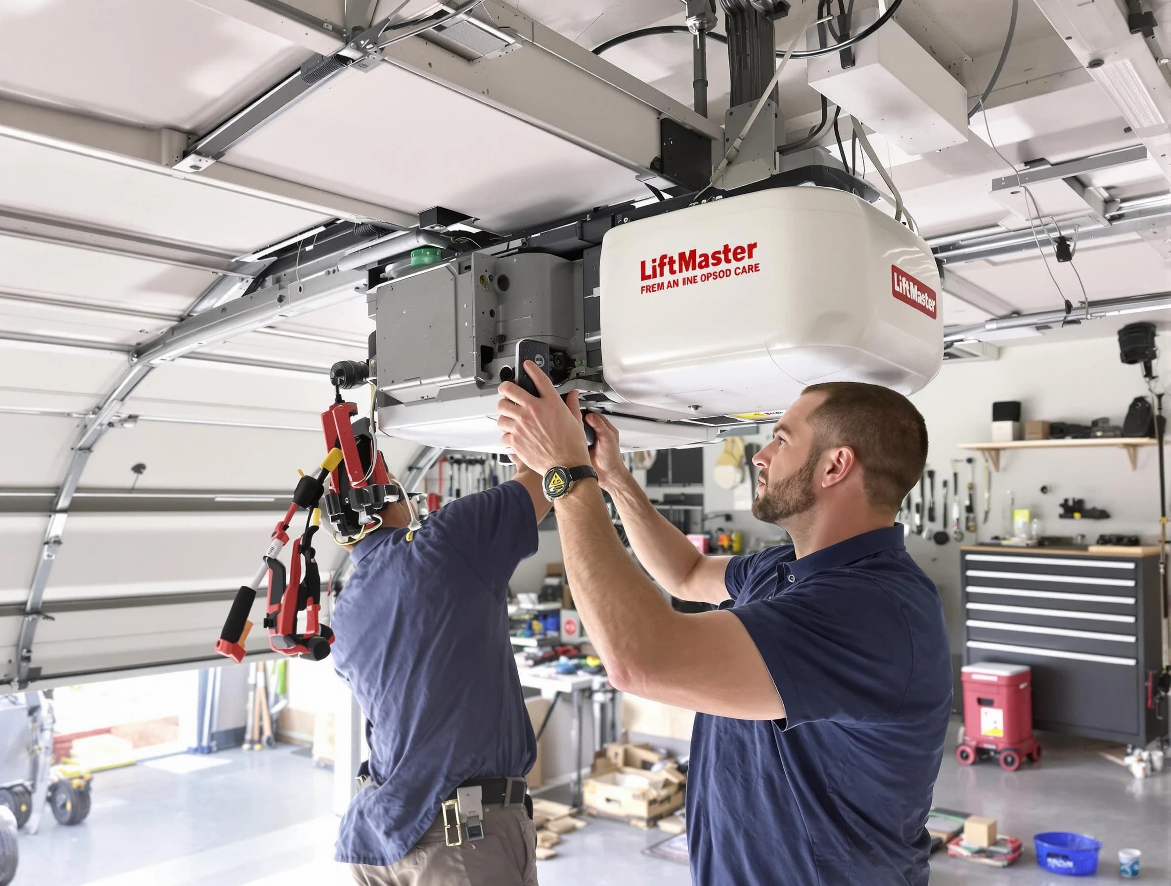 Temecula Garage Door Repair technician performing advanced diagnostics on garage opener in Temecula
