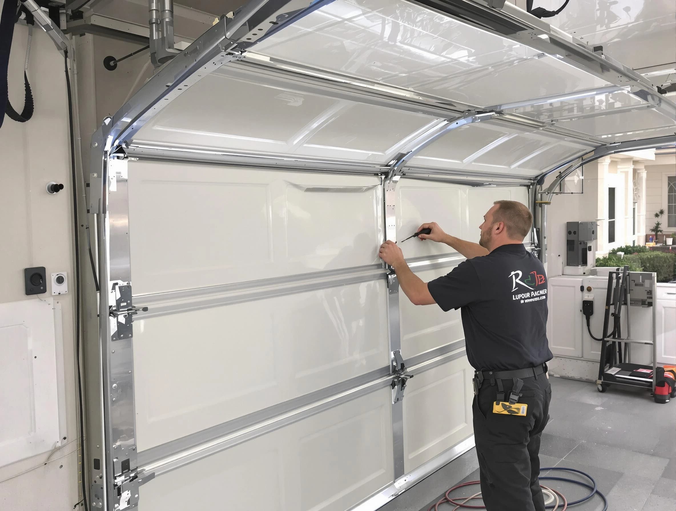 Temecula Garage Door Repair professional performing panel repair in Temecula