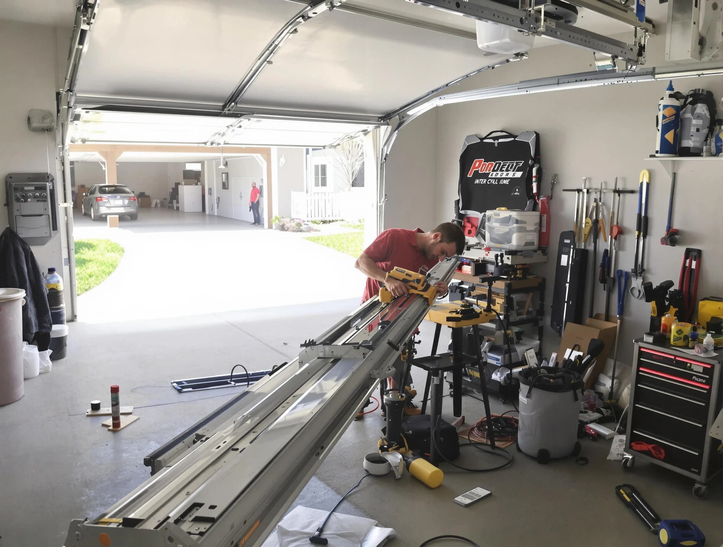 Temecula Garage Door Repair expert performing track repair in Temecula